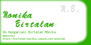monika birtalan business card