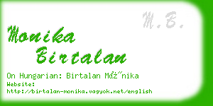 monika birtalan business card